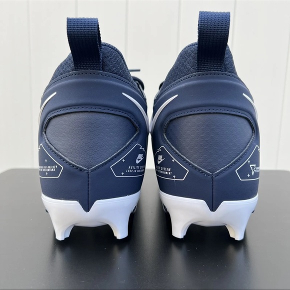 NIKE ALPHA MENACE PRO 3 COLLEGE NAVY WHITE FOOTBALL CLEAT CT6649-400 MEN SIZE - Picture 4 of 5